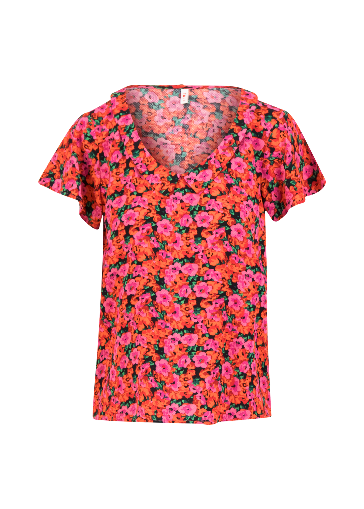 Summer blouse Feed the Birds bed of primroses