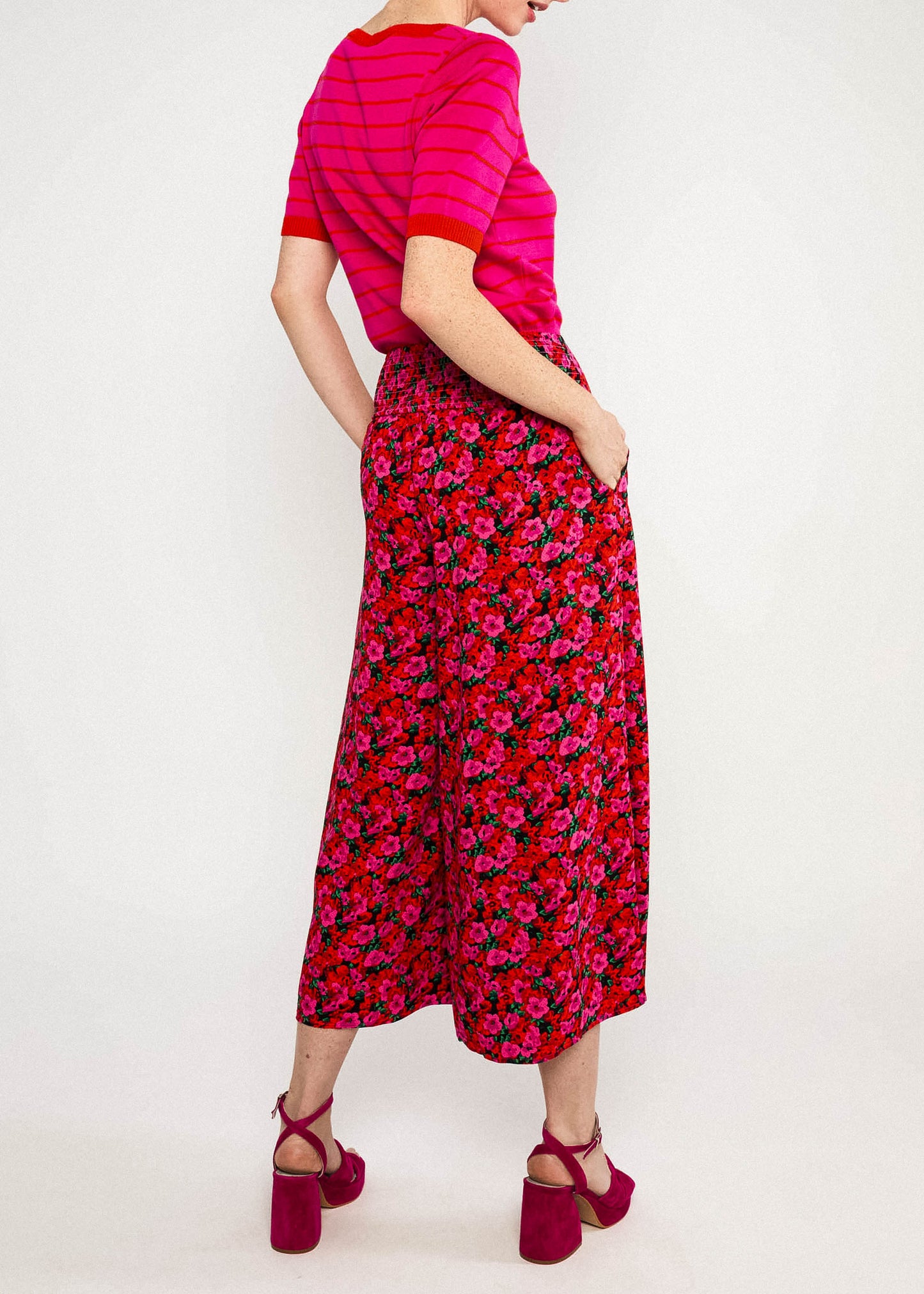 Culottes In Full Bloom bed of primroses