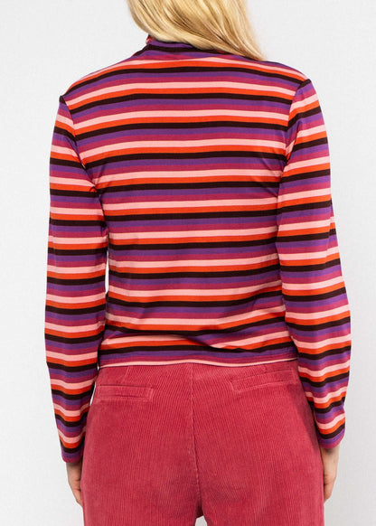 Jersey Top The Ease of Stripes retro warmth stripe - SoMuch Fashion