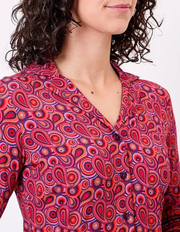 Celia Fluid knit blouse