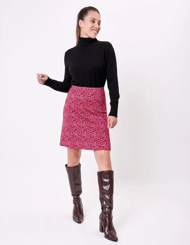 Abilia Retro knit a-line skirt