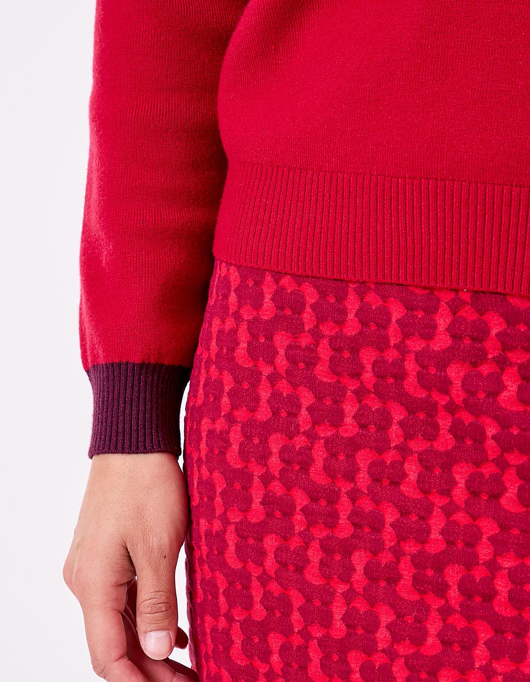 Chunky knit v-neck sweater