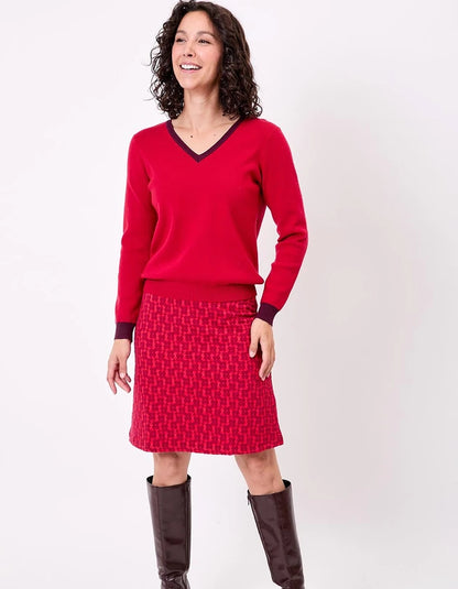Chunky knit v-neck sweater