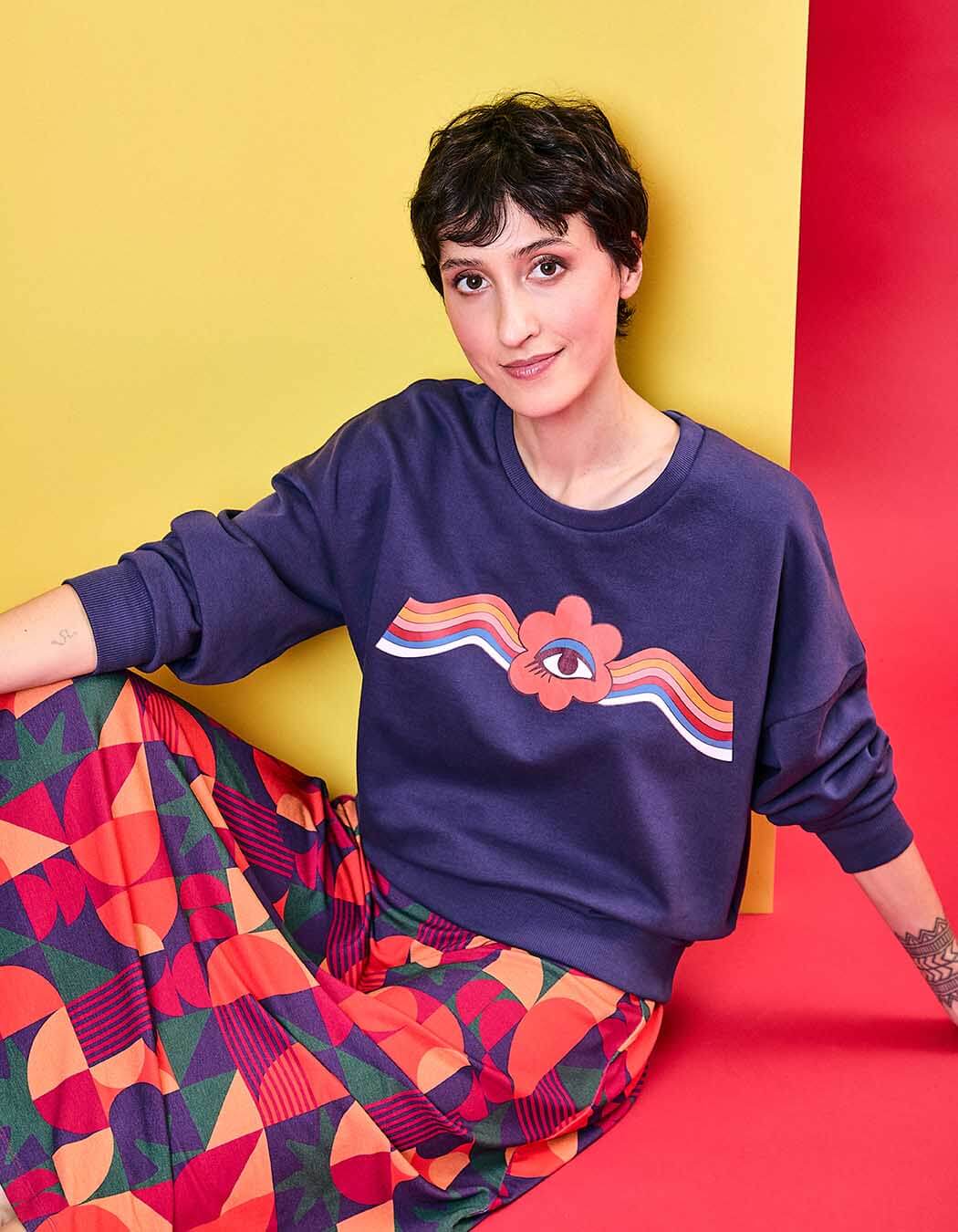 Prune Organic cotton crew-neck sweatshirt