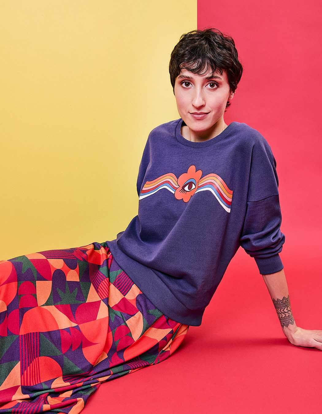 Prune Organic cotton crew-neck sweatshirt