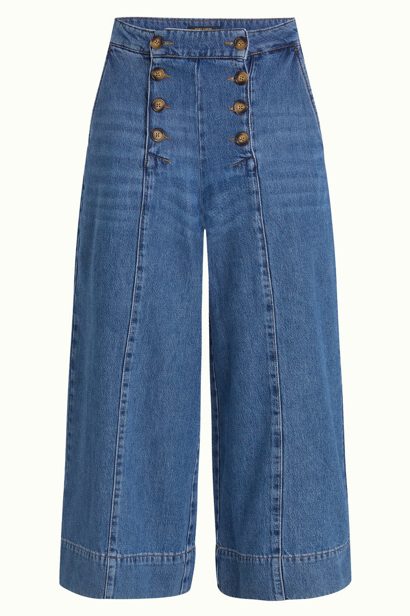 Melody Sailor Culotte Stone Denim