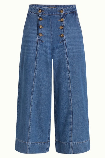 Melody Sailor Culotte Stone Denim