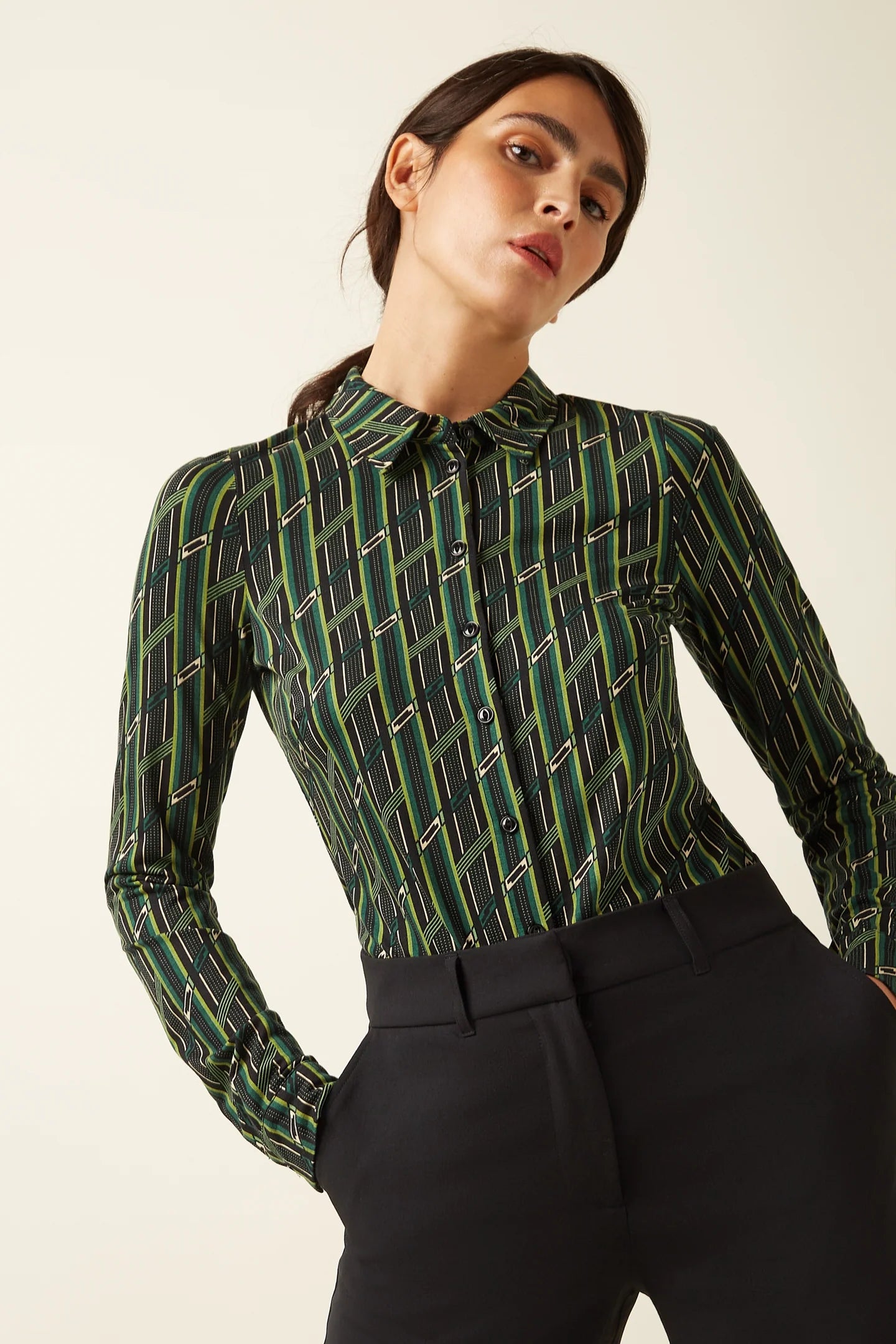Blouse Brina  Botanical Green