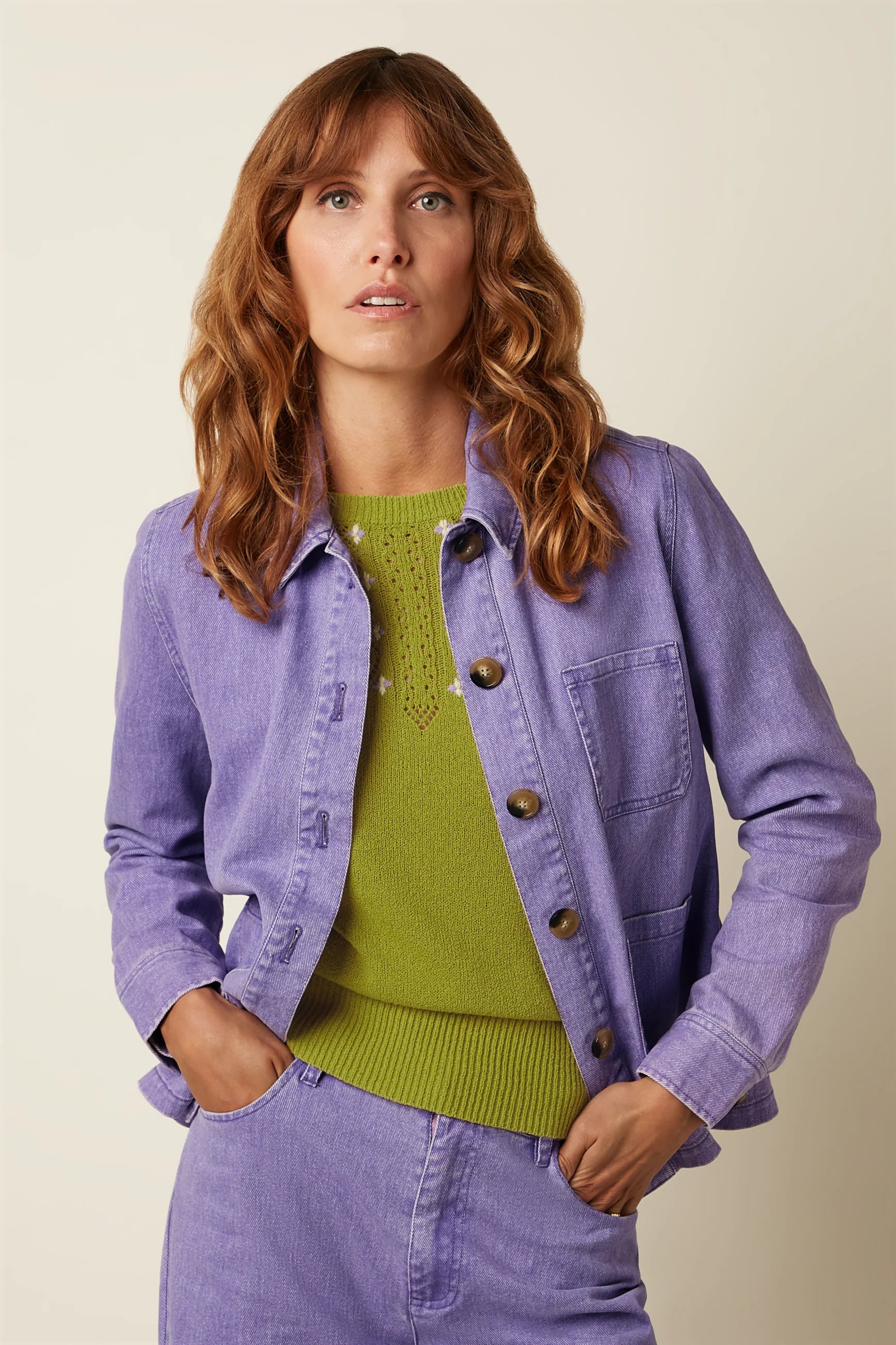 Ellen Jacket Colored Denim
