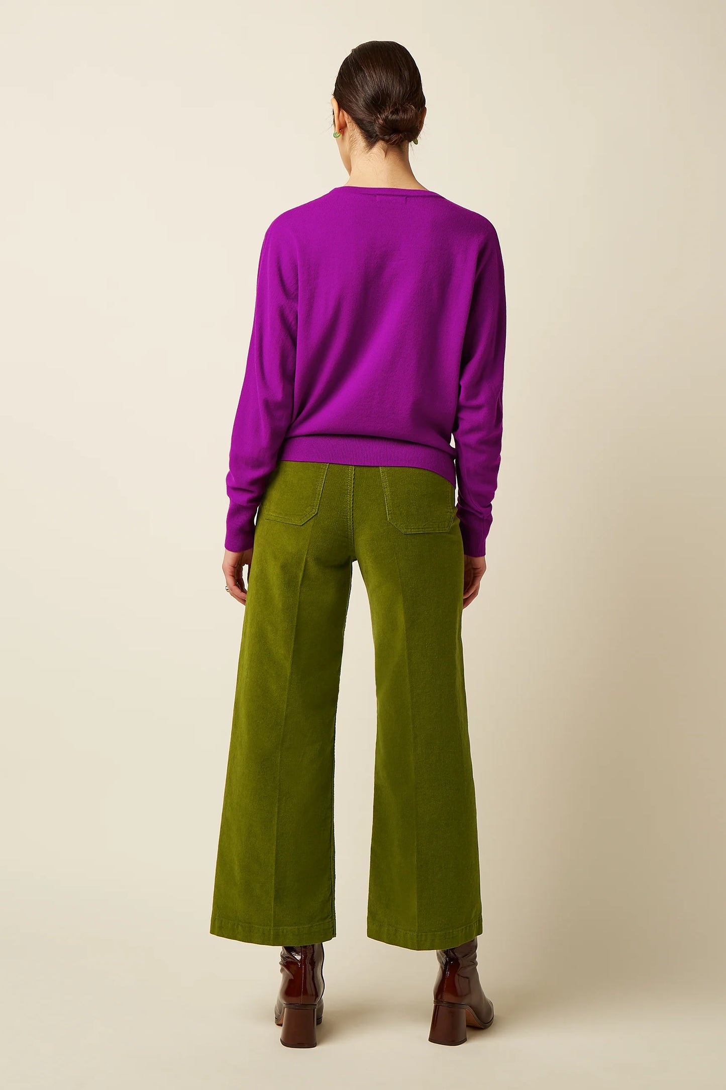 Corduroy broek in groen
