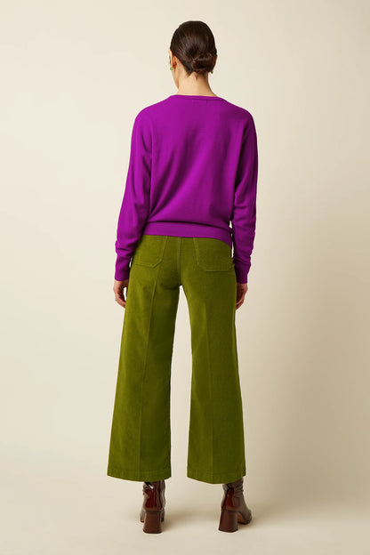 Corduroy broek in groen