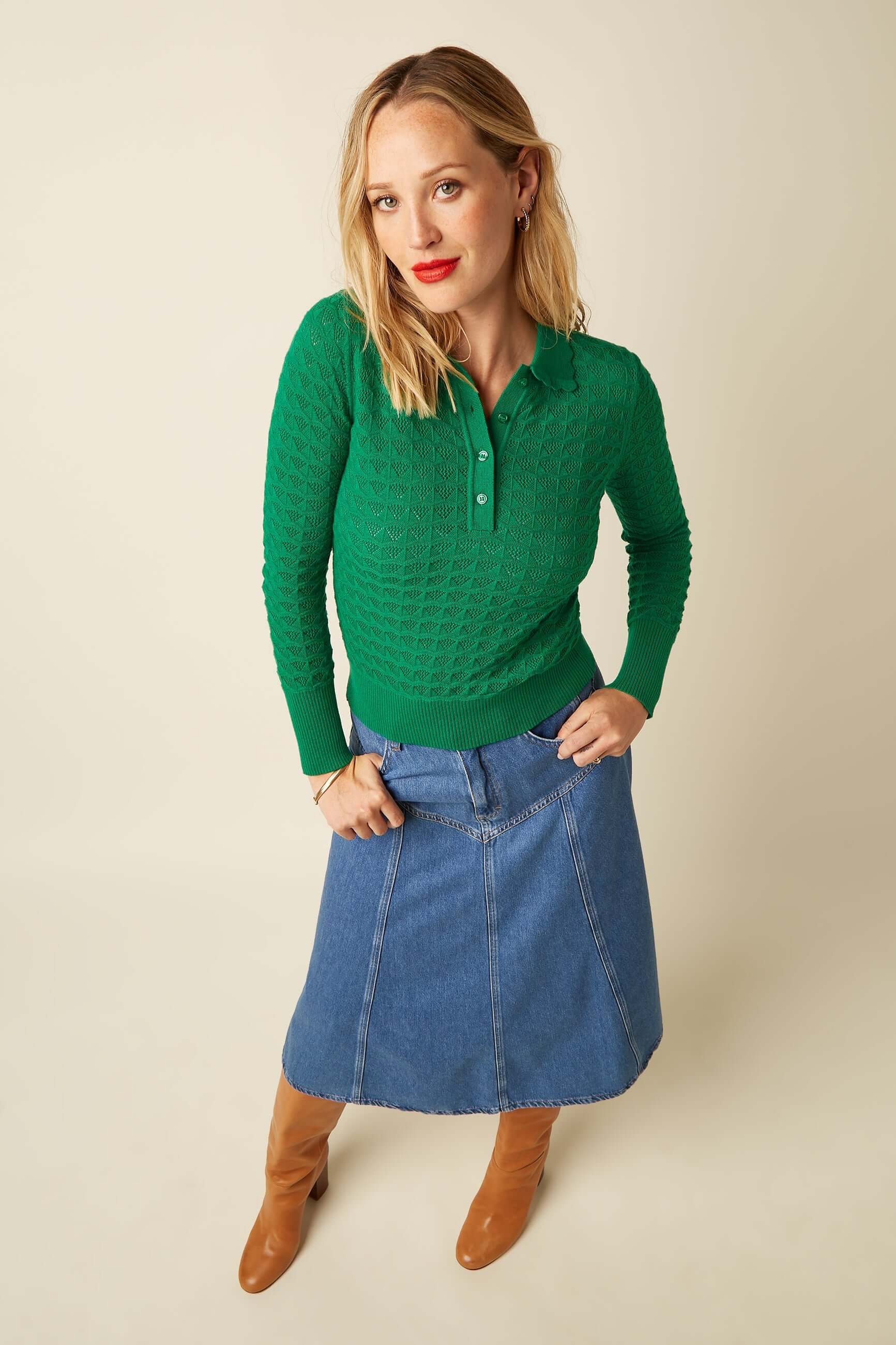 Stone denim dolly rok