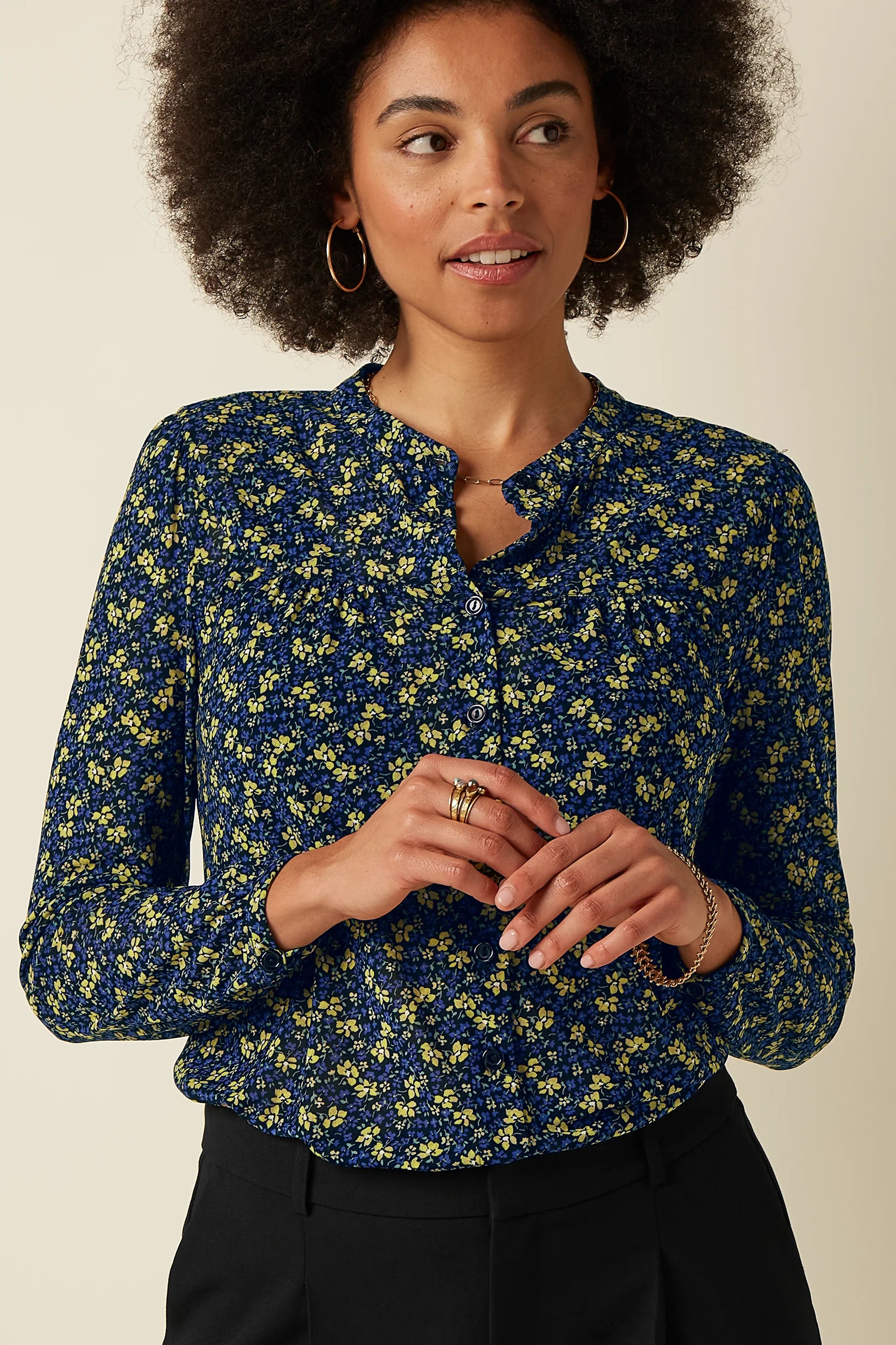 Lisa Blouse Juniper Mesh