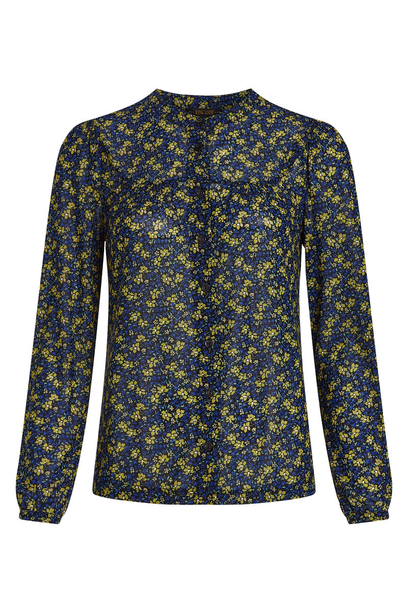 mesh top met bloemen 