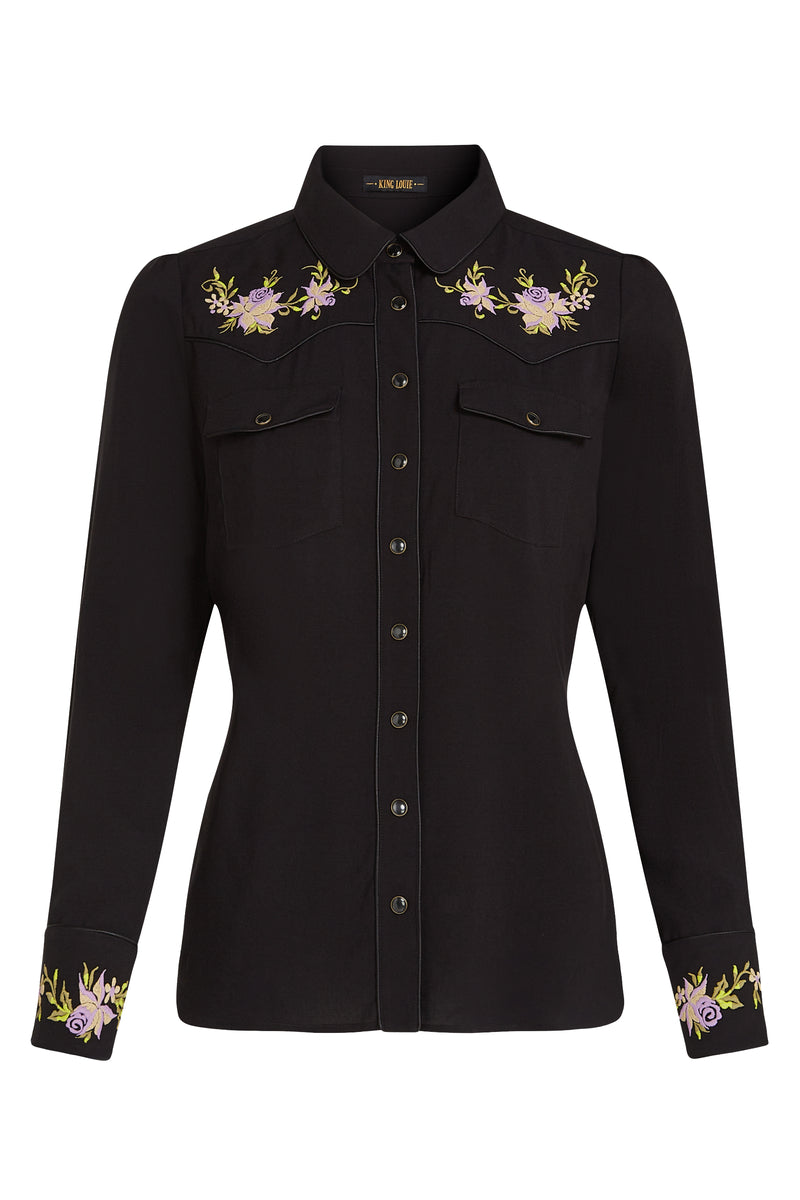 Western Blouse Rosetta Embroidery