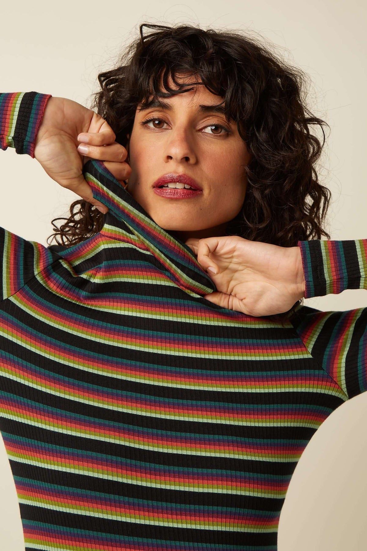 Rollneck Top Lottie Stripe - SoMuch Fashion