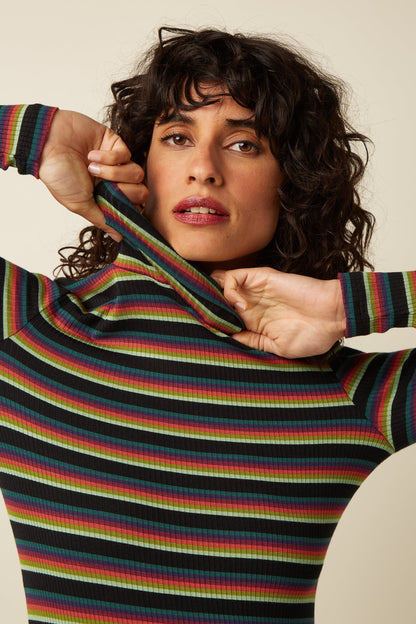 Rollneck Top Lottie Stripe