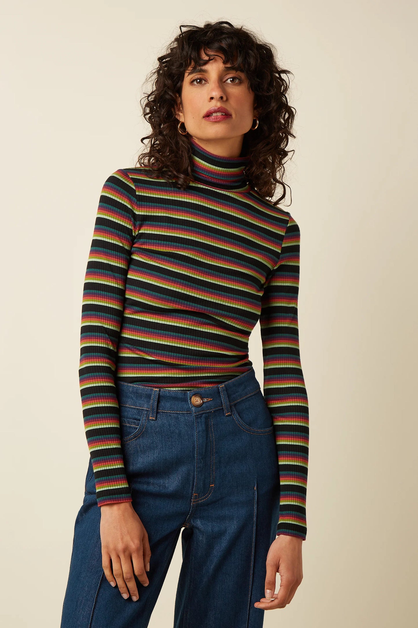 Rollneck Top Lottie Stripe