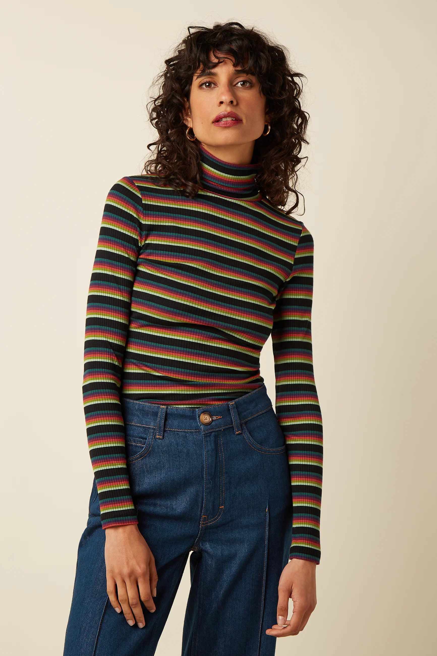 Rollneck Top Lottie Stripe