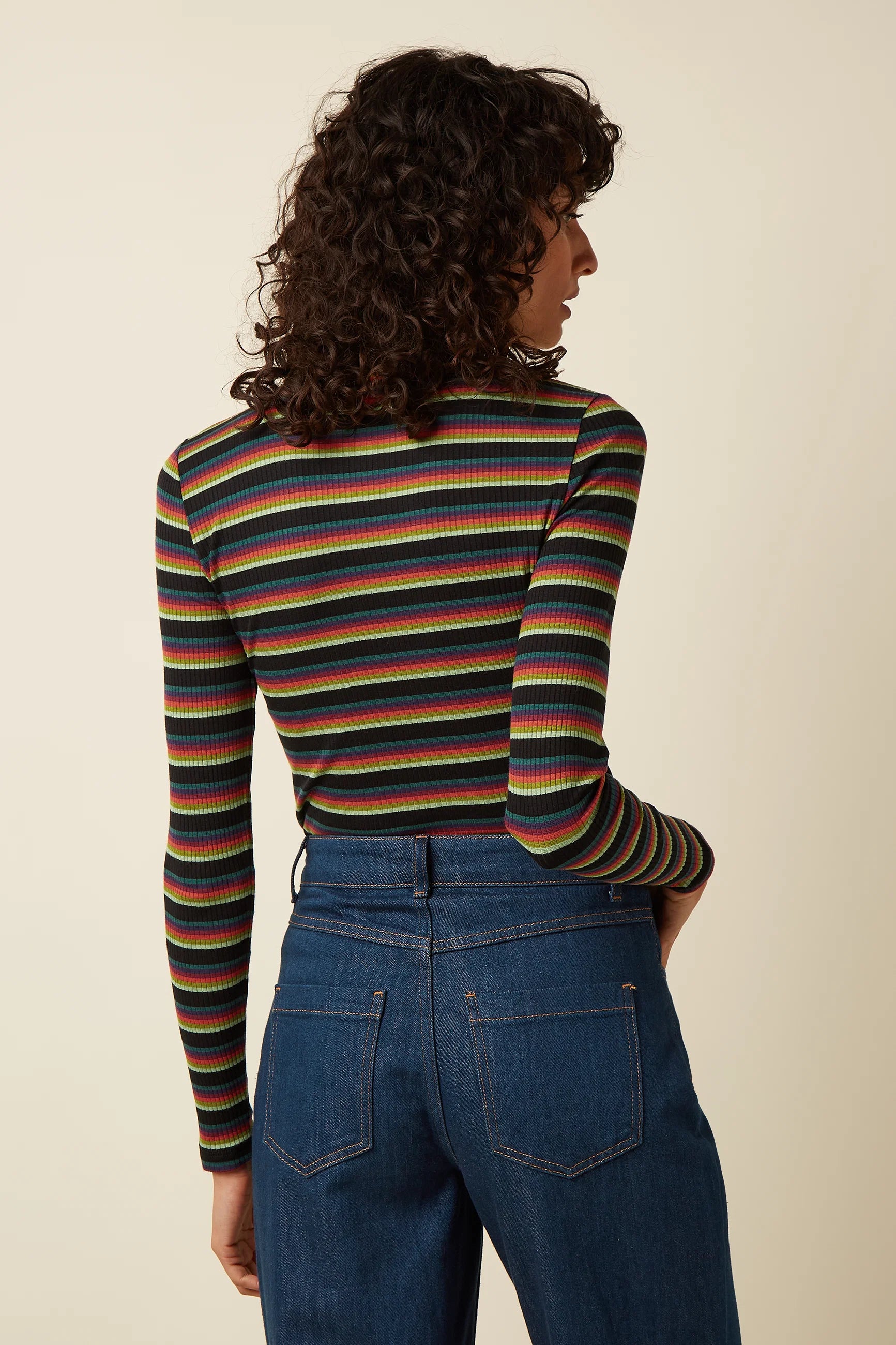 Rollneck Top Lottie Stripe