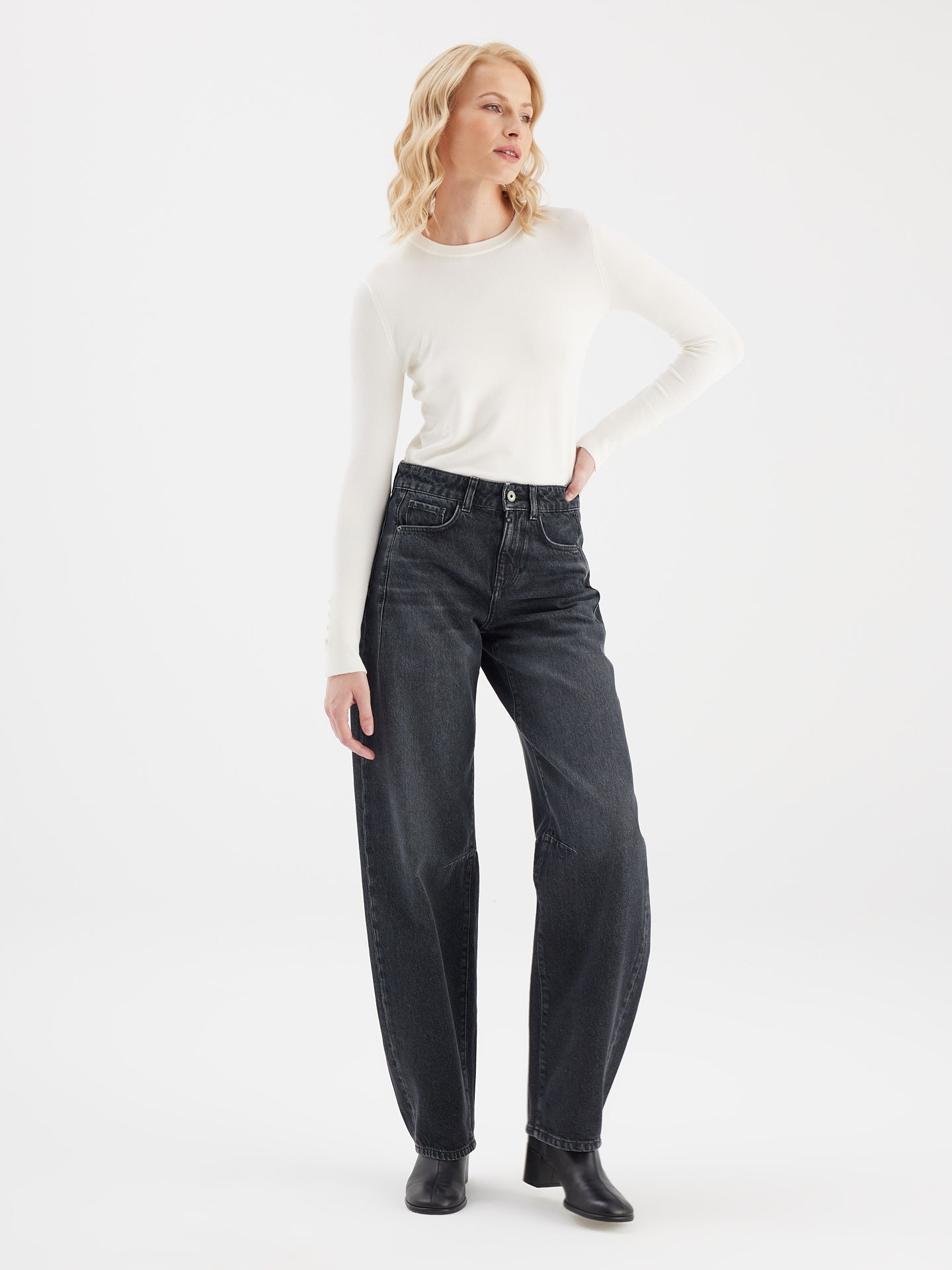 Balloon jeans in mooie zwarte kleur.
