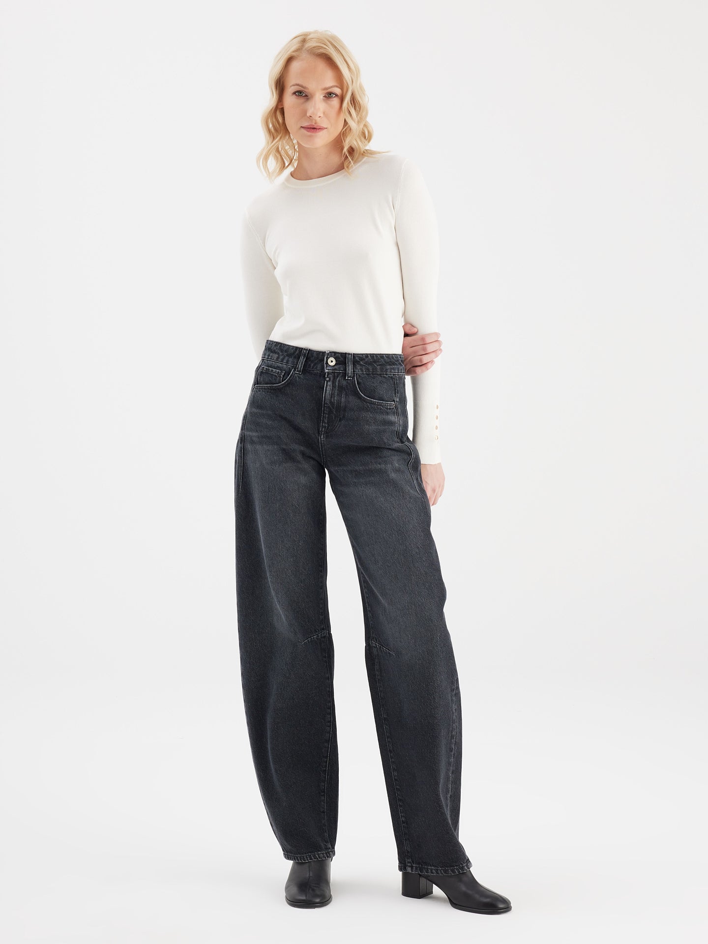 Balloon jeans in mooie zwarte kleur.