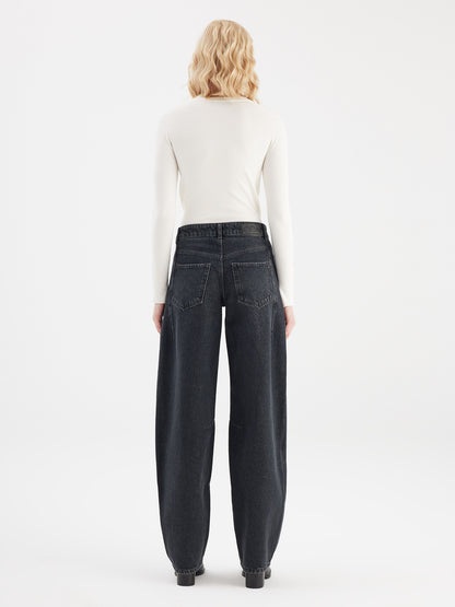 Balloon jeans in mooie zwarte kleur.