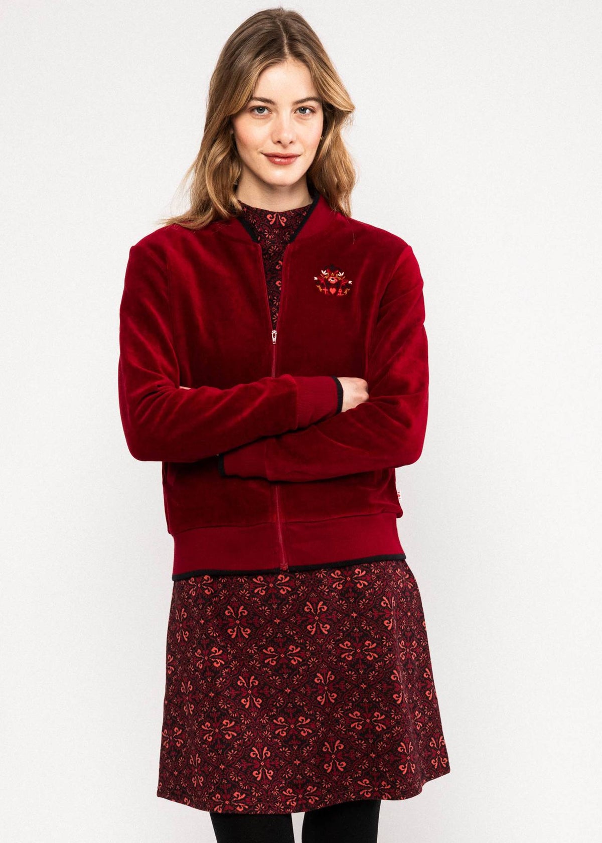 Zip jacket Global Harmony Bomber bussi baby red