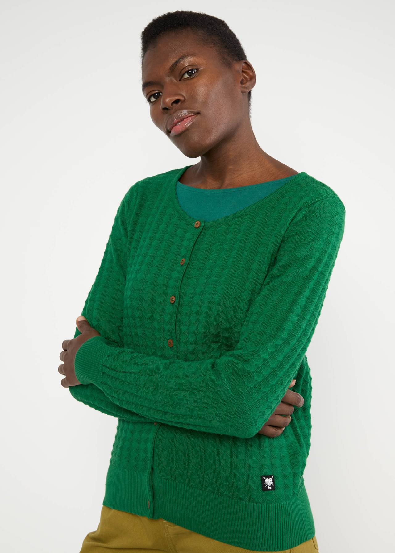 Cardigan Save the Brave boogie green knit