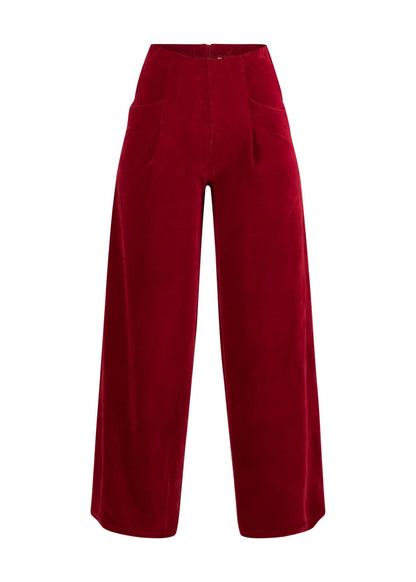 High Waist Trousers Soft and Fitted bussi baby red