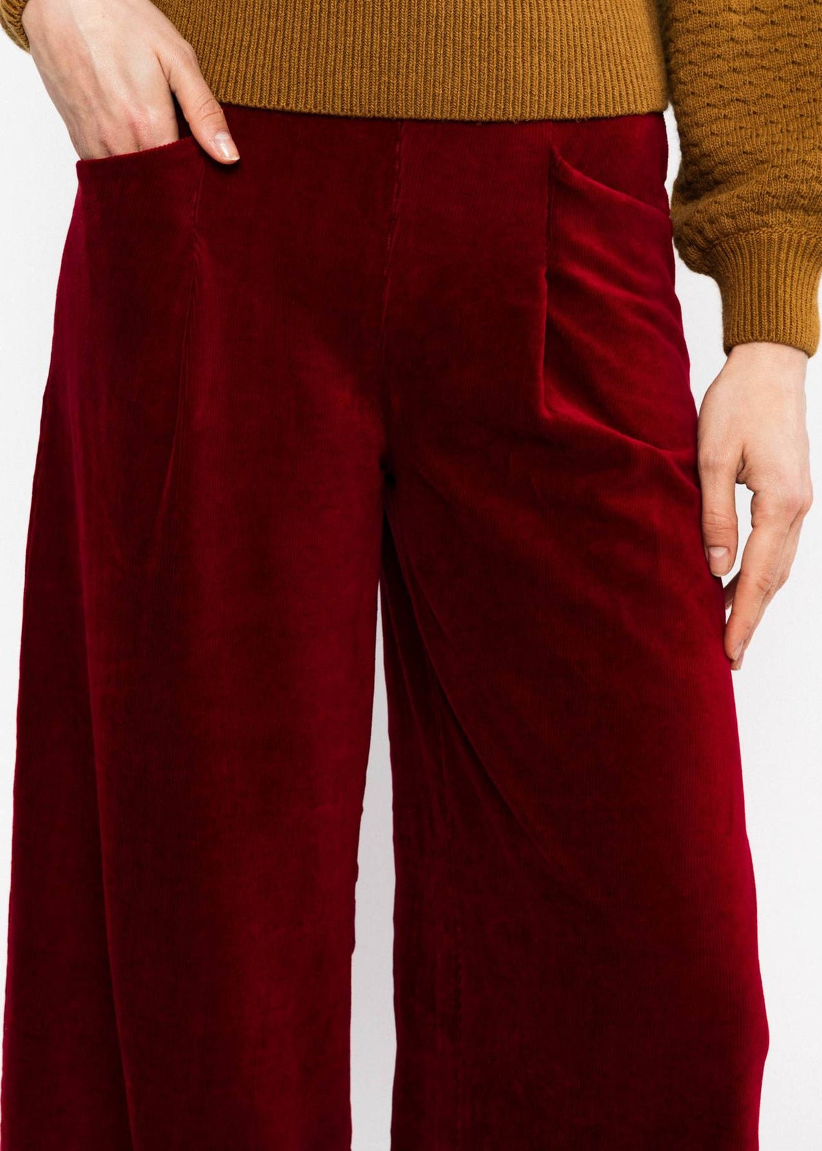 High Waist Trousers Soft and Fitted bussi baby red