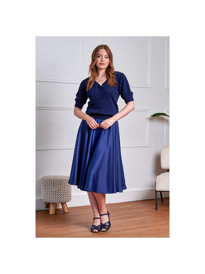 Sweet Heart Cardigan-Navy