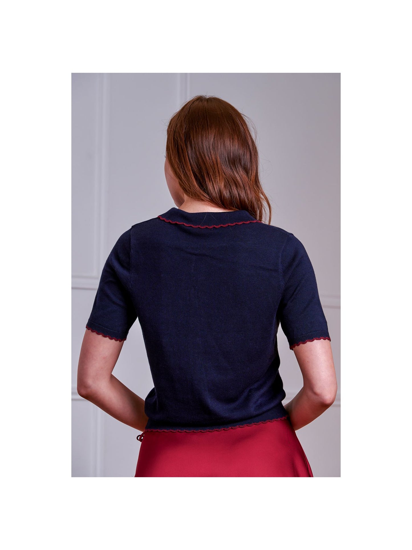 Penny Flower Cardigan Navy