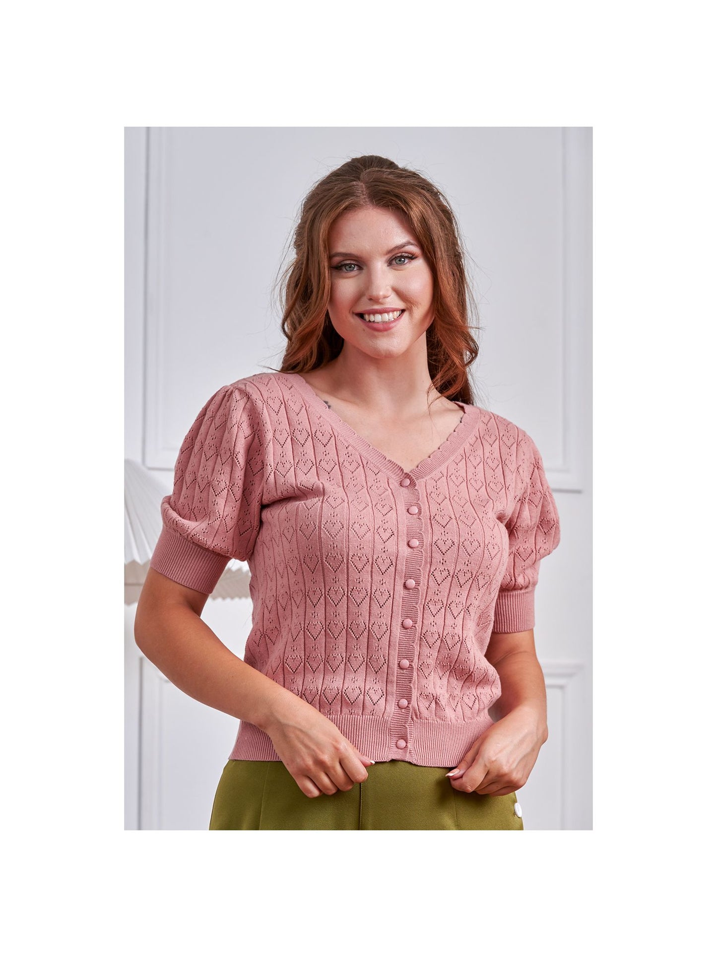 Sweet Heart Cardigan Pink