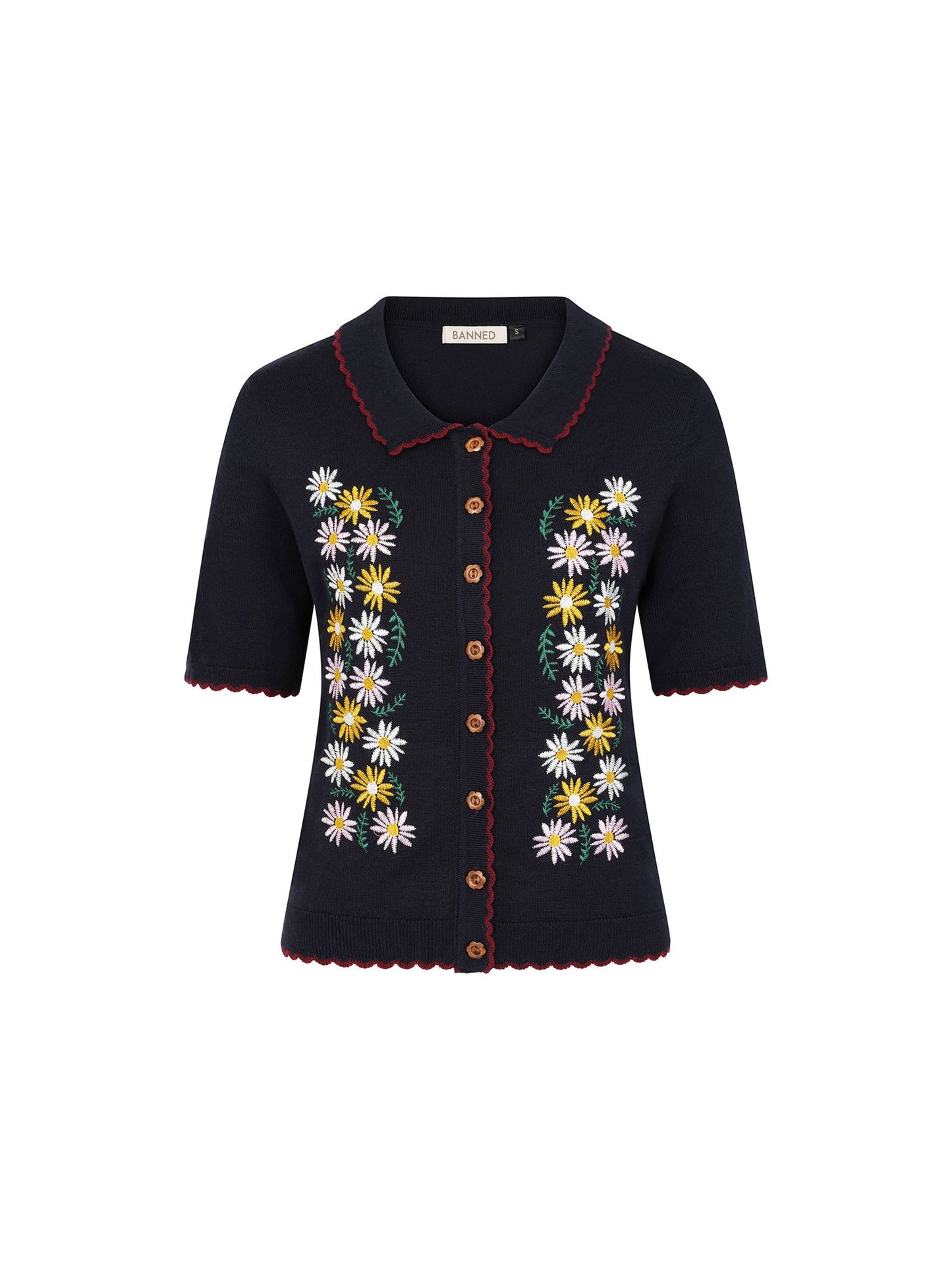 Penny Flower Cardigan Navy