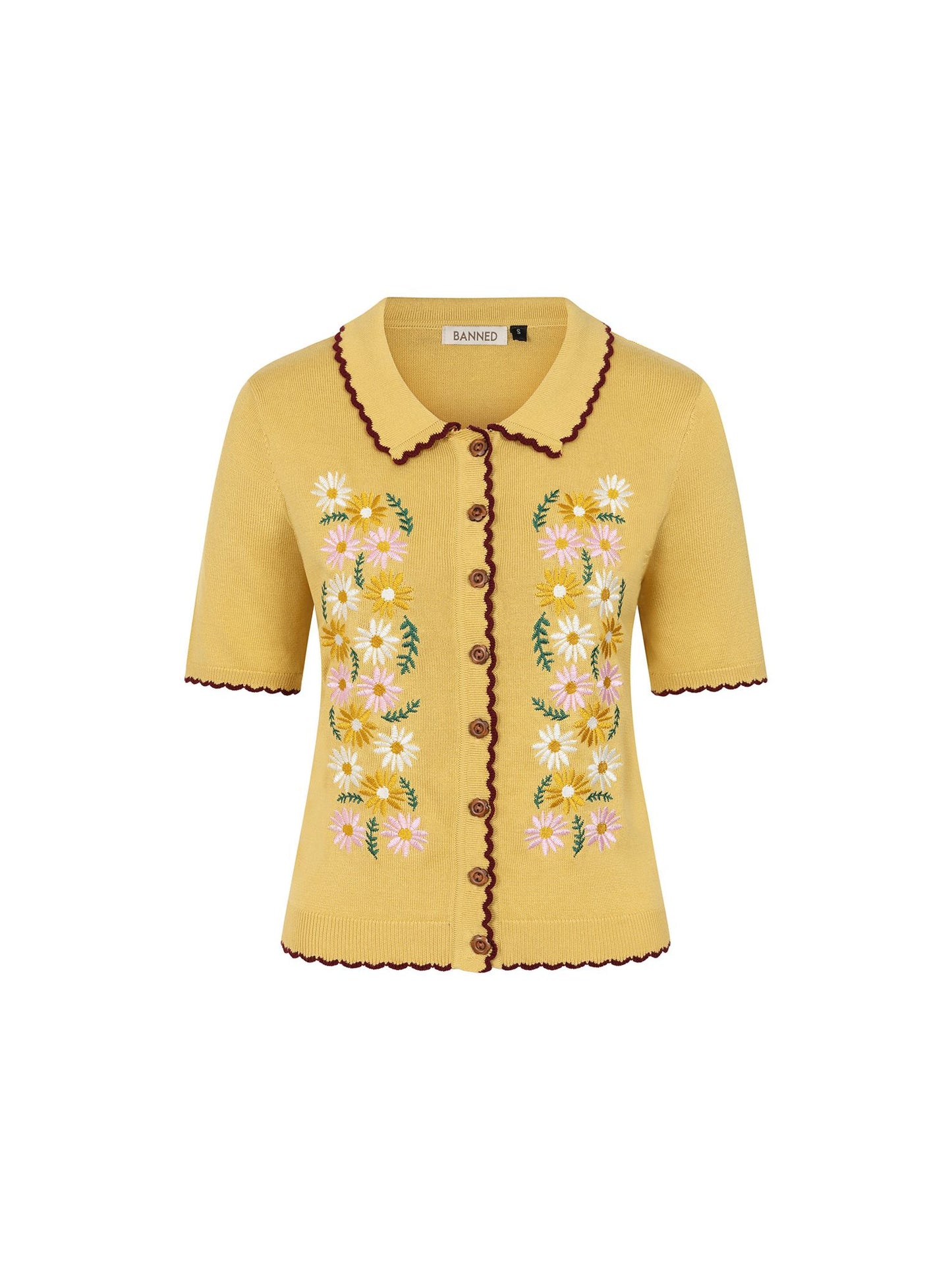 Penny Flower Cardigan-Yellow