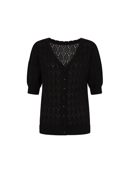 Sweet Heart Cardigan Zwart