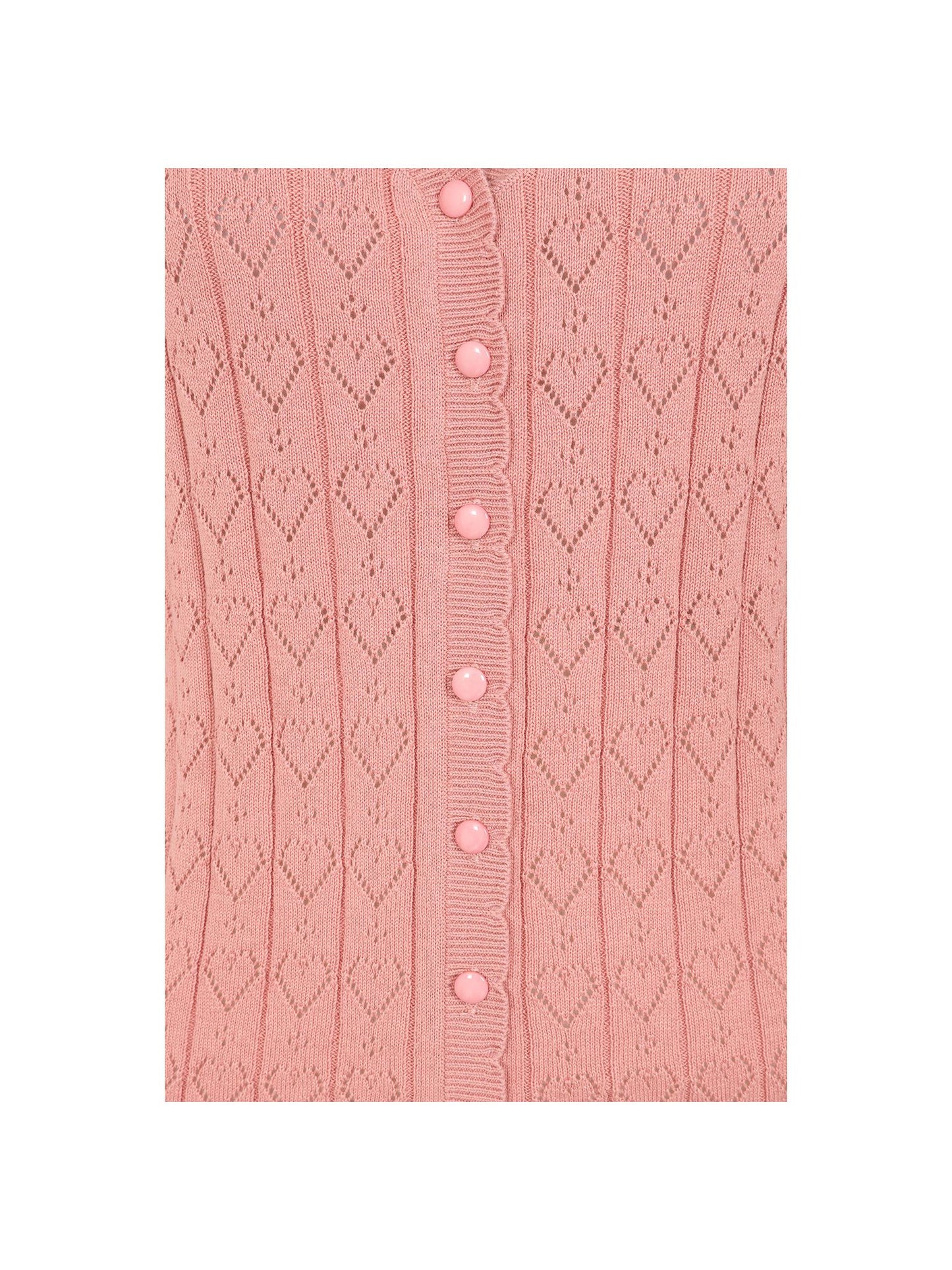 Sweet Heart Cardigan Pink
