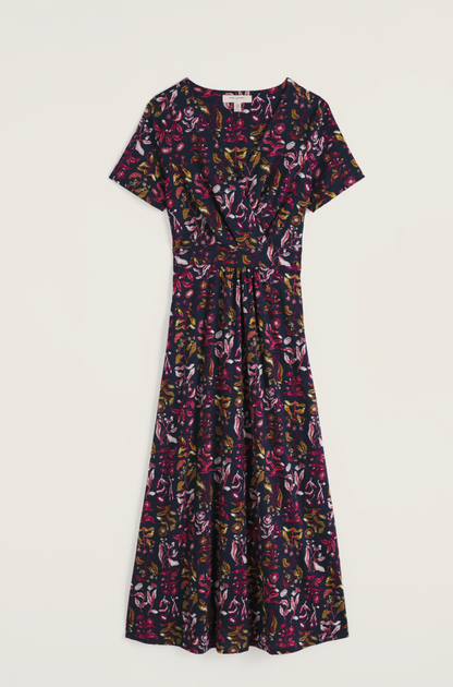 Chapelle Dress-Inky Botanical Maritime