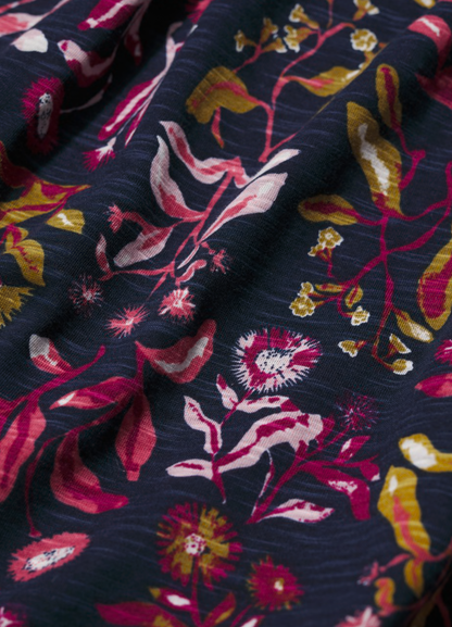Chapelle Dress-Inky Botanical Maritime