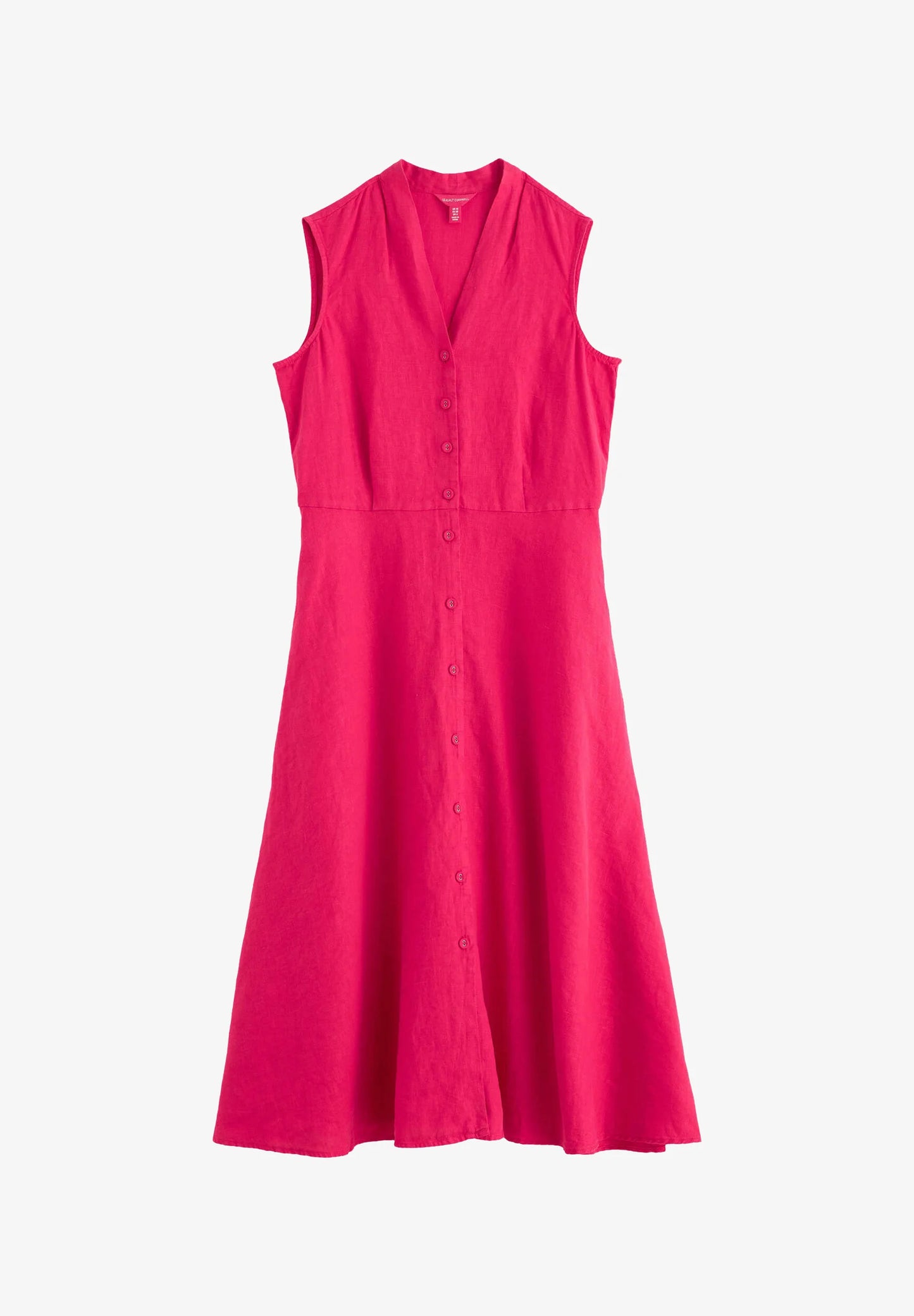 Sleeveless Carved Wood Dress Regular Bright Radish
