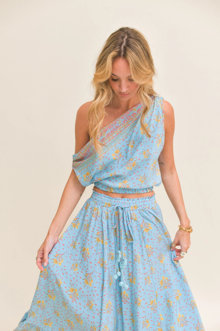 Laguna Fleur Print Vela Skirt