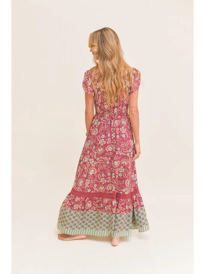 Athena Print Carmen Maxi Dress