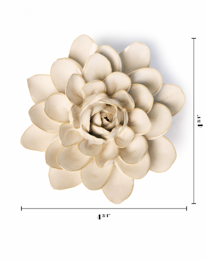 Ceramic Flower Wall Accessories Ivory Snowdrop - SoMuch Fashion