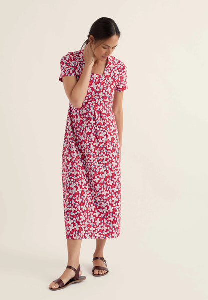 Veronica Dress-Posy Press Boat Red