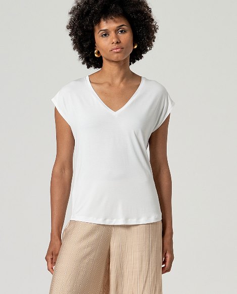 T-shirt met V-hals
