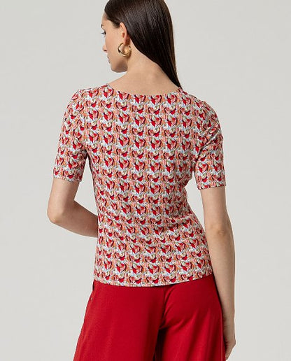 T-shirt met V-hals