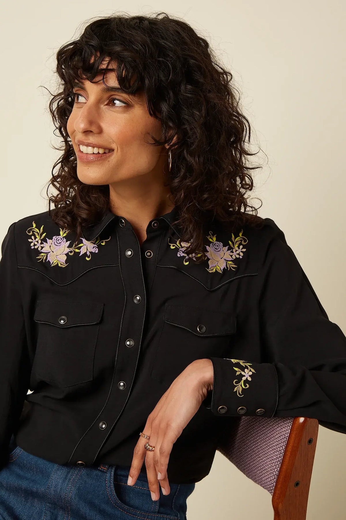 Western Blouse Rosetta Embroidery