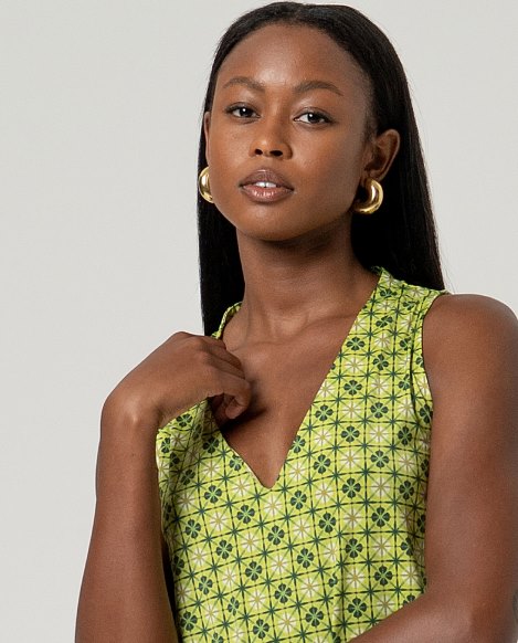 Long V-Neck Top