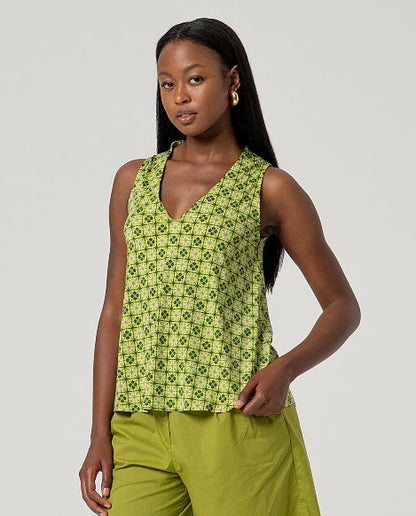Long V-Neck Top